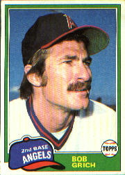 1981 Topps Baseball Cards      182     Bob Grich